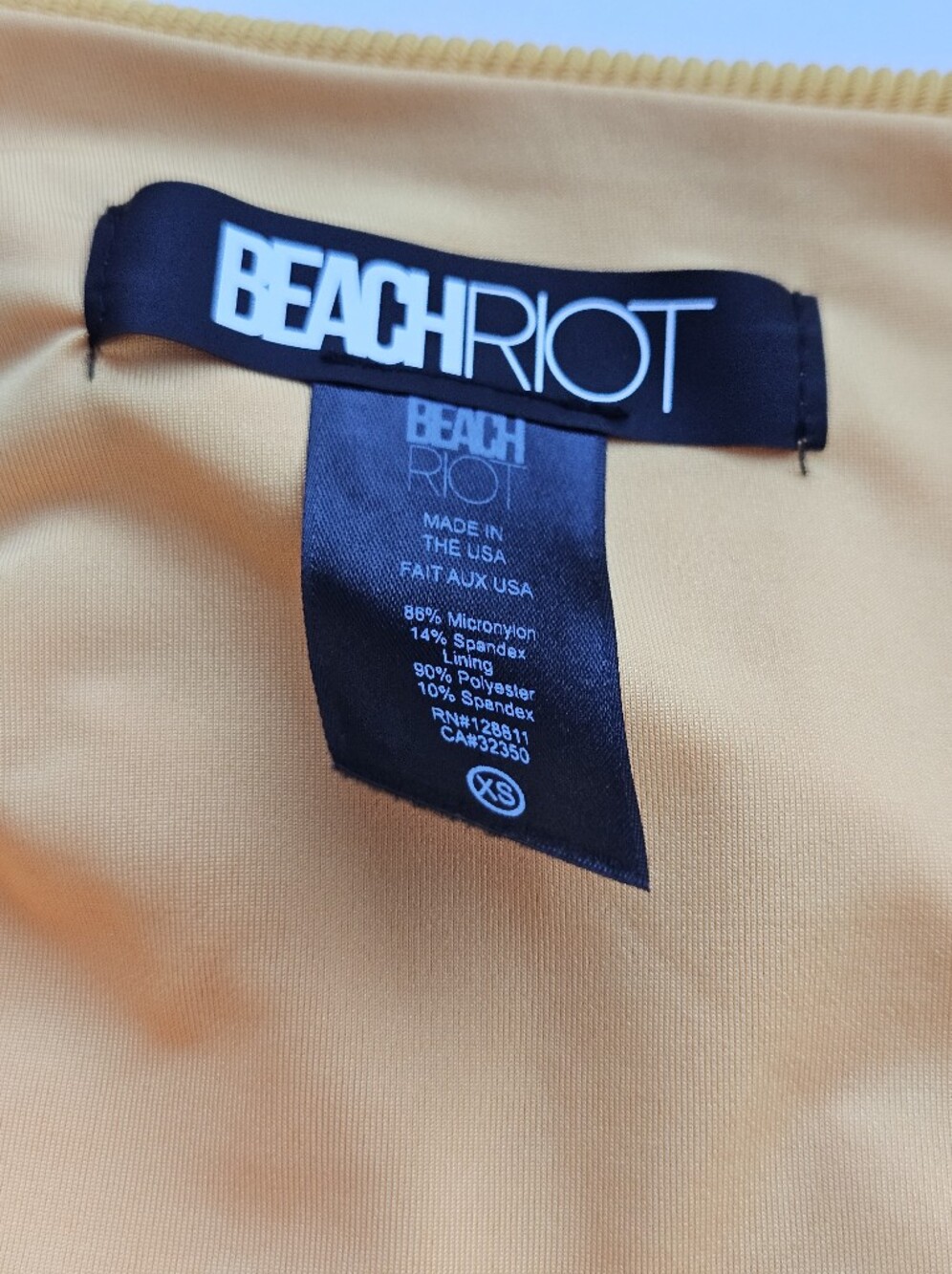 Beach Riot Yellow Ribbed One Shoulder One Piece Bathing Suit - Picture 5 of 9